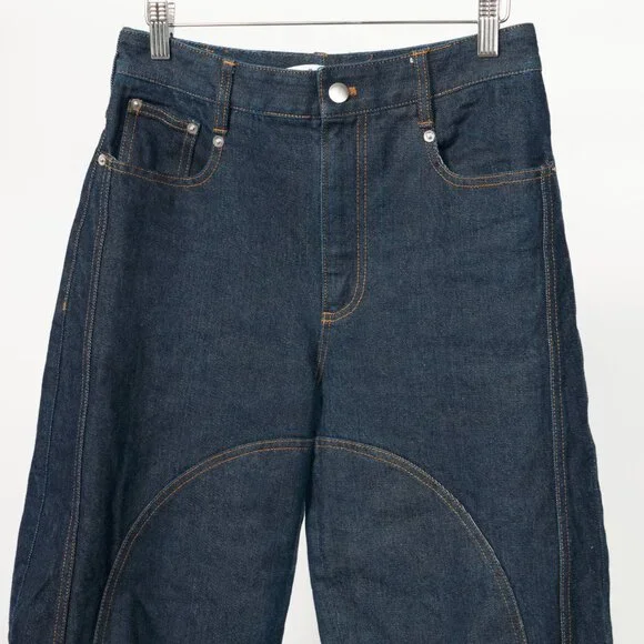 Tibi Earl Dark Denim Indigo Barrel Jeans - Picture 4 of 12